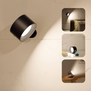 360° Tosidig Magnetisk LED Vegglampe, Oppladbar med Fjernkontroll