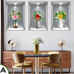 3D Blomstervase Veggklistremerke