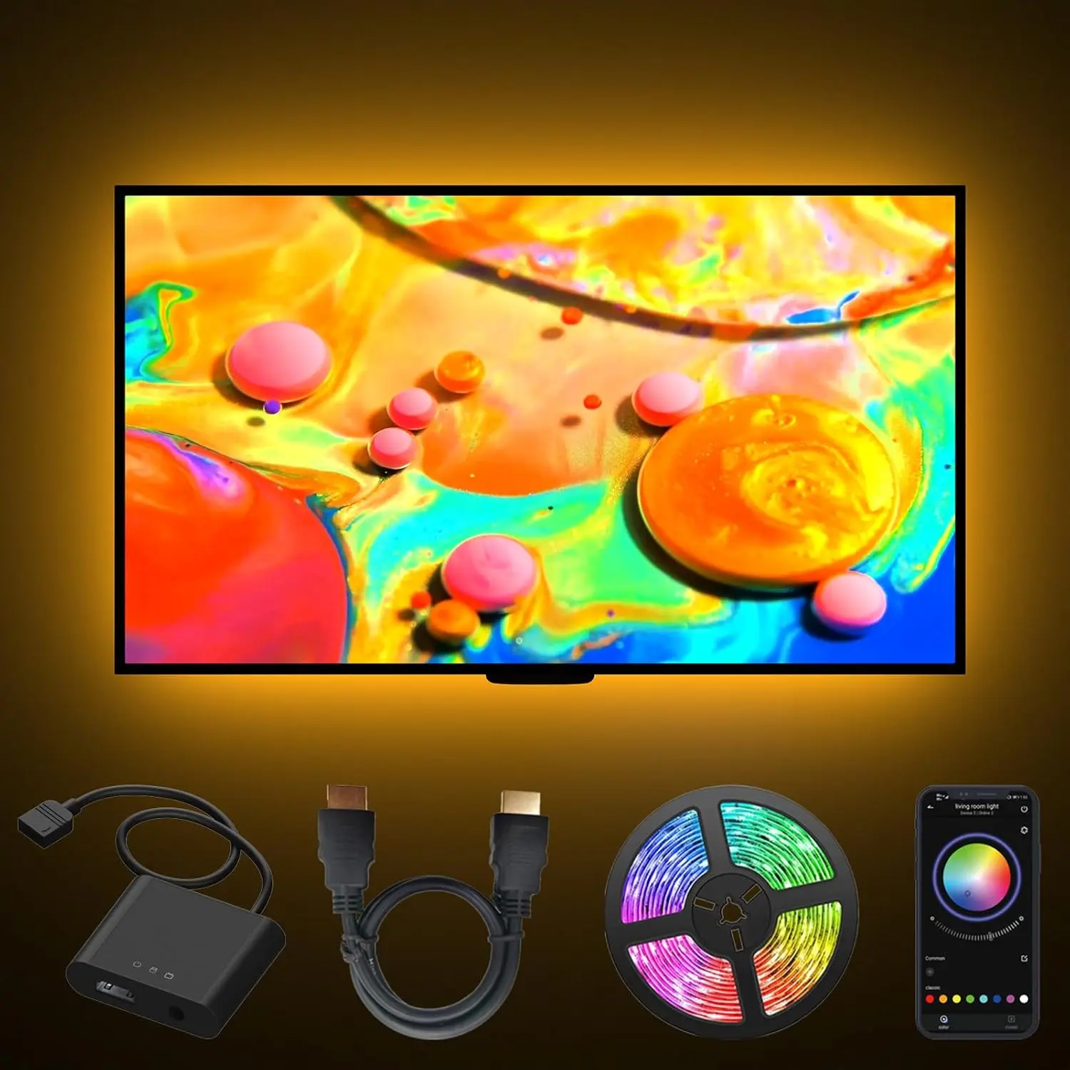 Omgivende Sync LED Lys 5m - Bilde 2