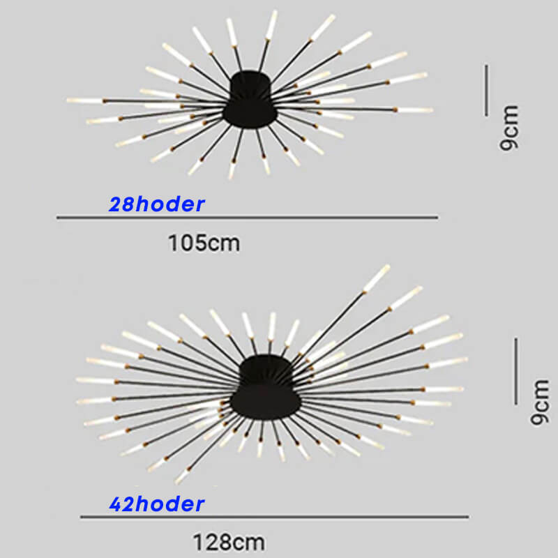 Moderne Nordisk Fyrverkeri LED Taklampe - Bilde 3