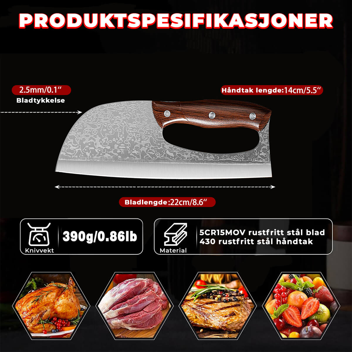 Multifunksjonell japansk kokkekniv - Bilde 4