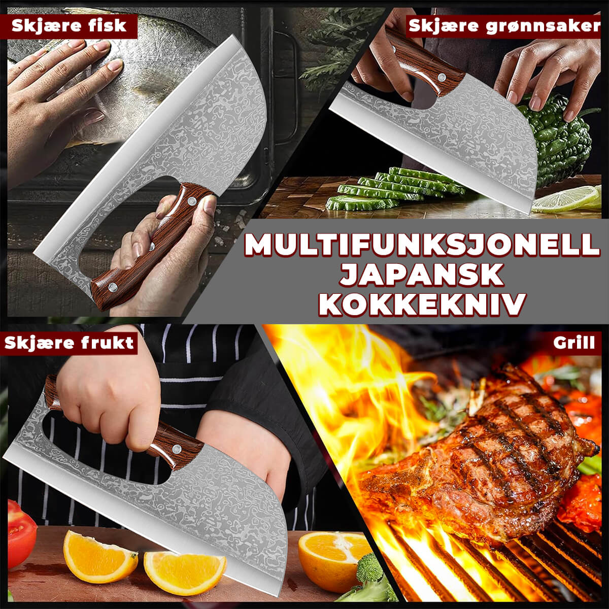 Multifunksjonell japansk kokkekniv - Bilde 5