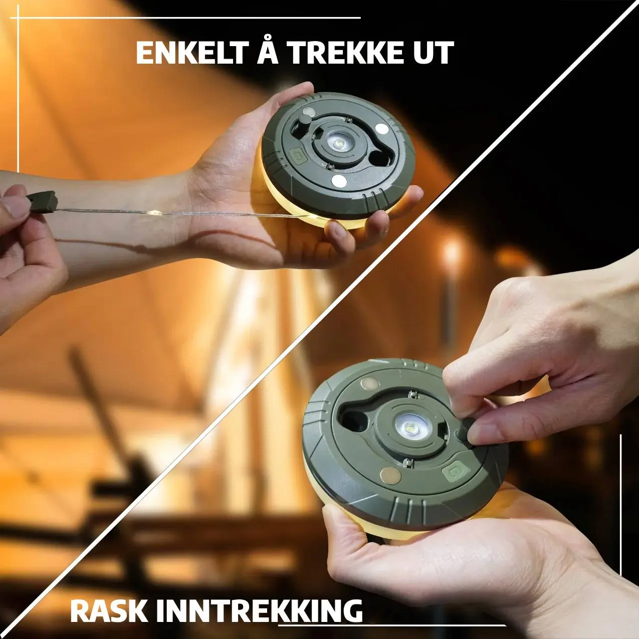 Uttrekkbare Campinglys – All-In-One Varme & RGB-Modus - Bilde 8