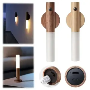 LED Magnetisk Nattlampe med PIR-bevegelsessensor – Oppladbar, USB-drevet